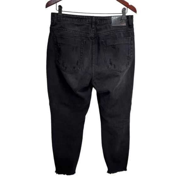 One Teaspoon Grey Black High Waist Freebird Skinny Jeans Size 31 - Picture 2 of 16